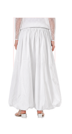 TT-7176  #1-white, #2-black  :  ankle length bubble skirt