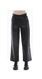 Black leather pants on a white background