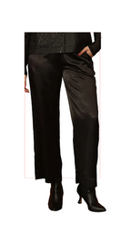 woman wearing black pants and shoes on a white background